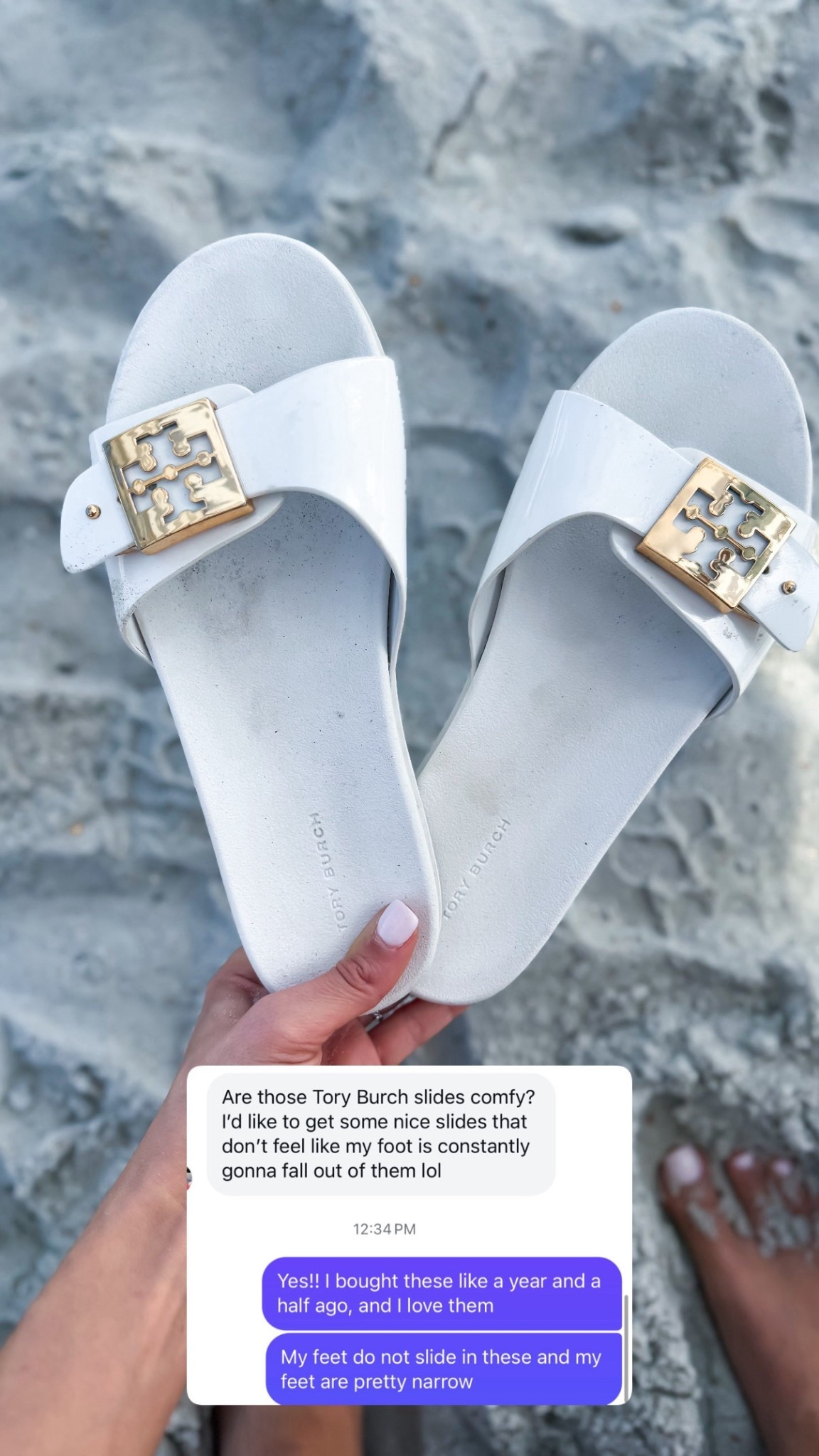 Tory Burch buckle slide sandals. Whole size only. I’m a 6.5 and sized up to a 7. Beach vacation. Beach trip. Resort outfit. Resort wear. Vacation outfit. Love that these can get wet + beach for the beach. 


#LTKTravel #LTKSwim #LTKPetite