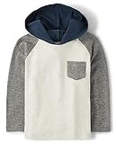 The Children's Place Baby Boys' Colorblock Hooded Long Sleeve with Pocket Top | Amazon (US)