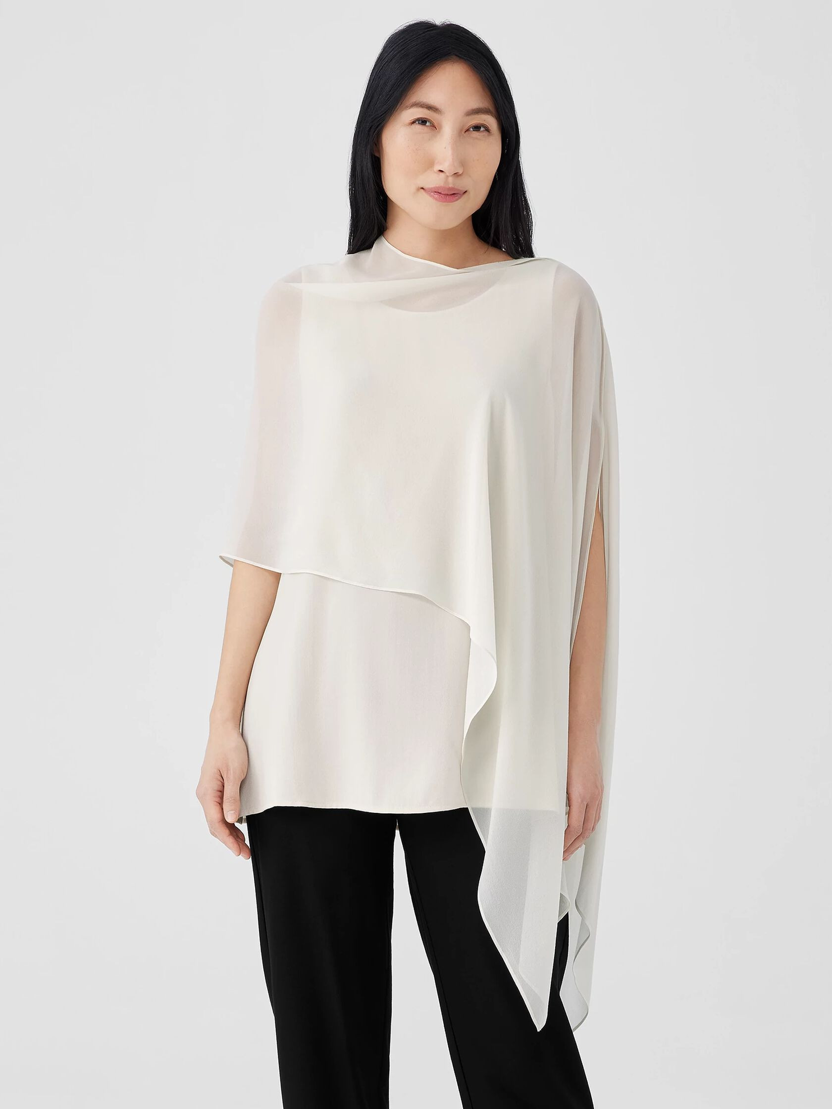 Sheer Silk Georgette Wrap | Eileen Fisher