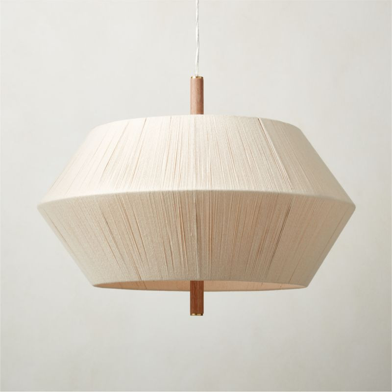 Totora Oak Pendant Light + Reviews | CB2 | CB2