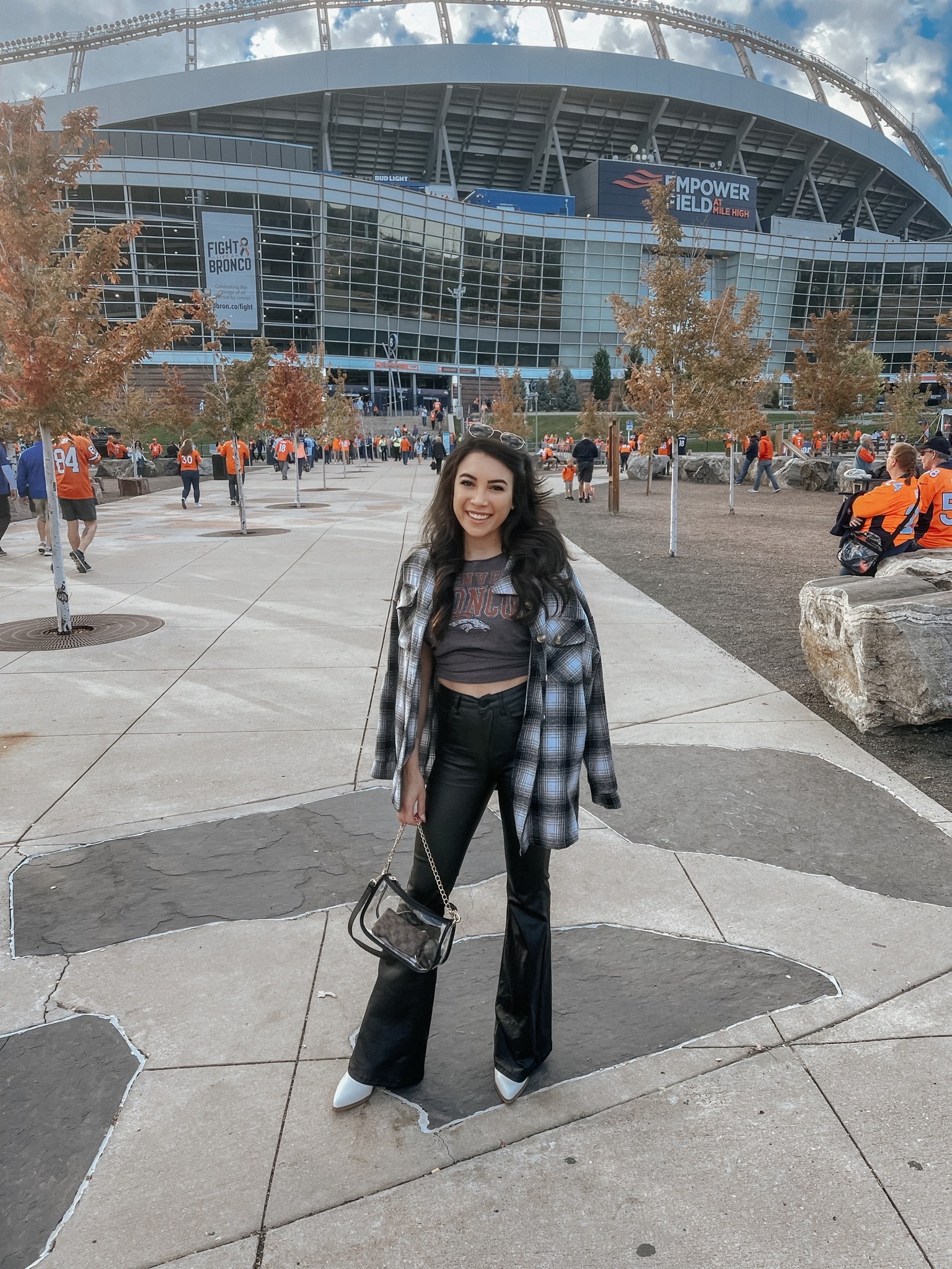 Football 🏈 

Clear purse
Stadium purse
White boots
Leather pants 

#LTKstyletip #LTKSeasonal #LTKshoecrush