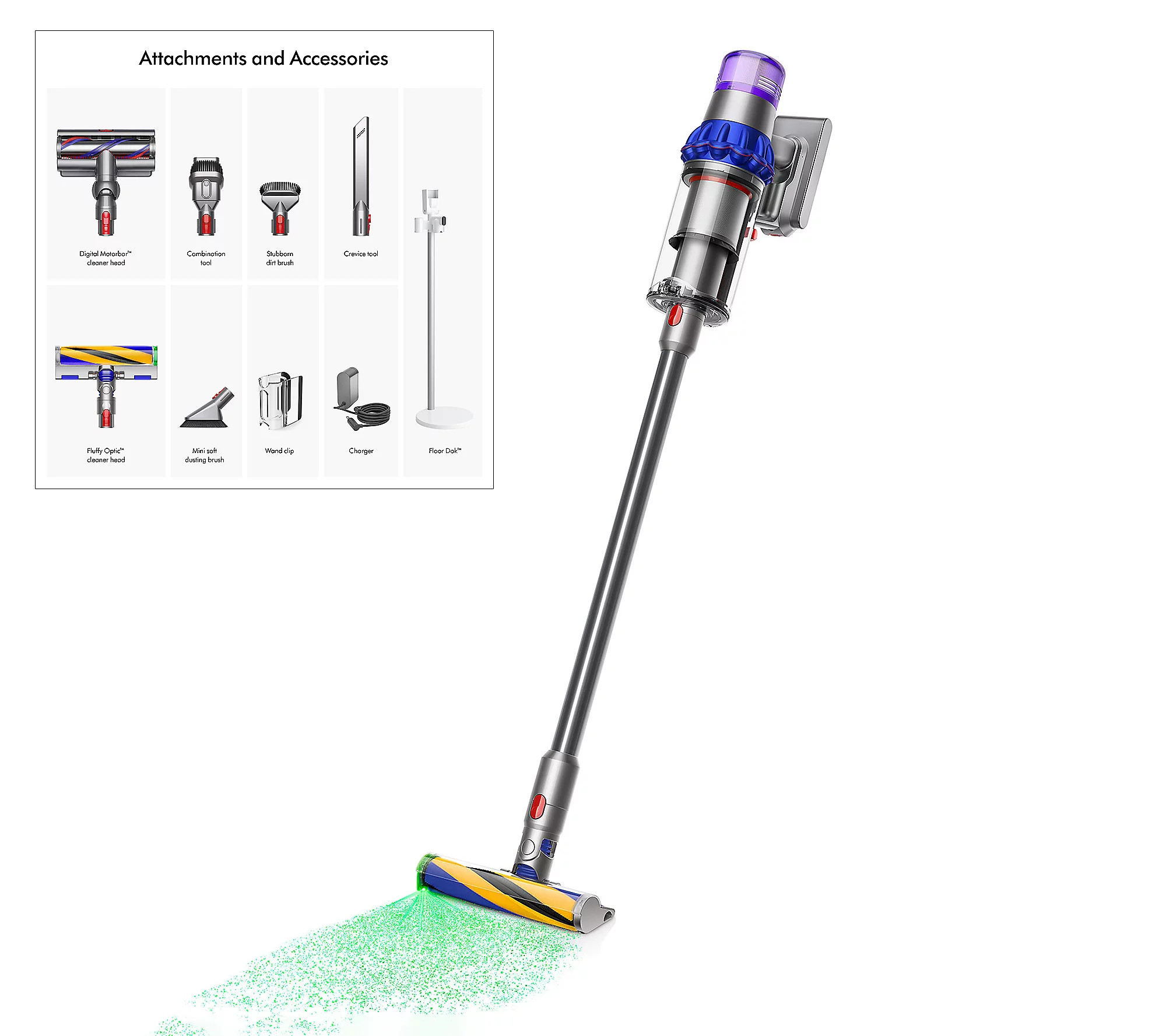 Dyson V15 Detect Cordfree Vacuum w/2 Cleaner Heads & Dok | QVC