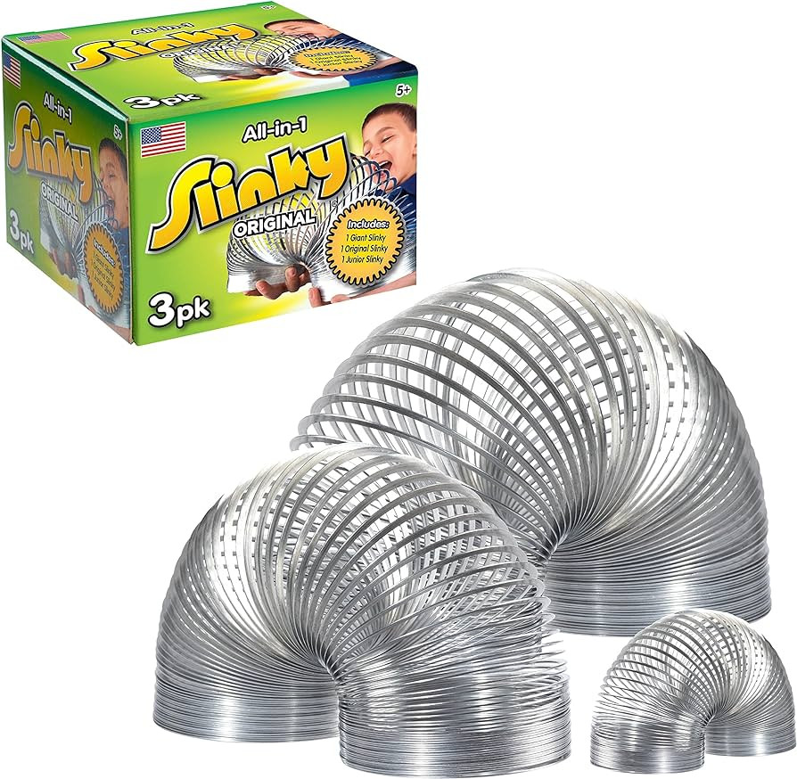 The Original Slinky® Brand Fidget Toy Pack: 1 Giant, 1 Classic, and 1 Slinky Junior Walking Meta... | Amazon (US)