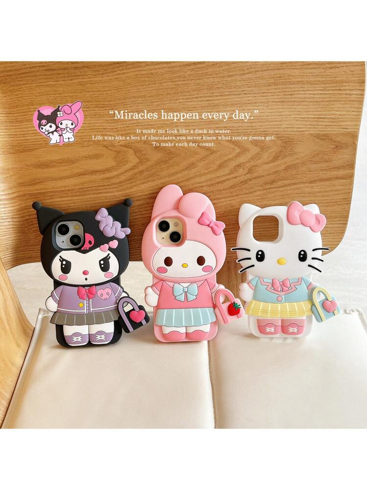 Sanrio Sanrio Süßes Cartoon Bild KT/Kuromi/My Melody, das einen Beutel mit 11 Äpfeln trägt, 1... | SHEIN