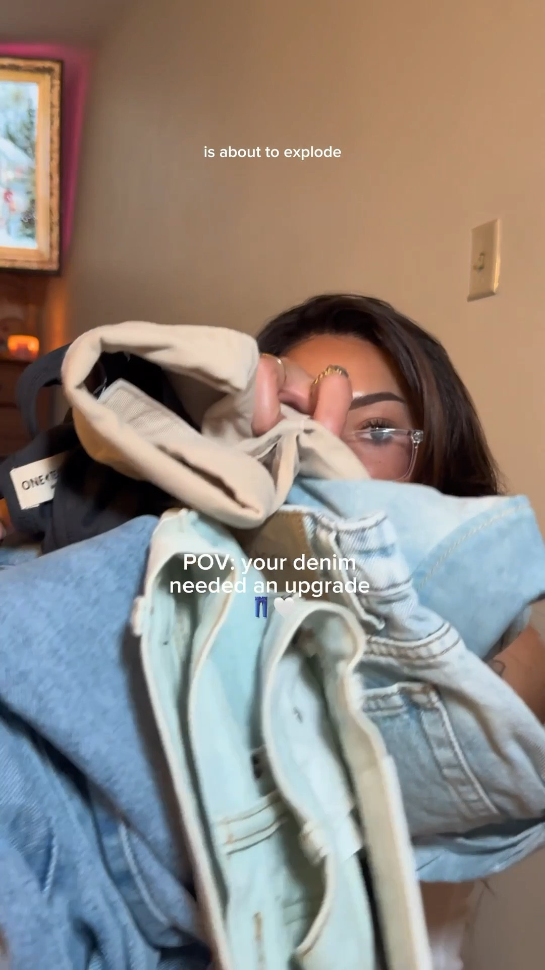 upgraded the denim drawer 👖🤍🪡 get 30% off select styles & shop @oneteaspoon_’s end of year Wrap Sale on my LTK ⭐️

Sizing details: I got a size 26 in all bottoms & a small in all tops, but I highly recommend using the sizing chart on their site! x