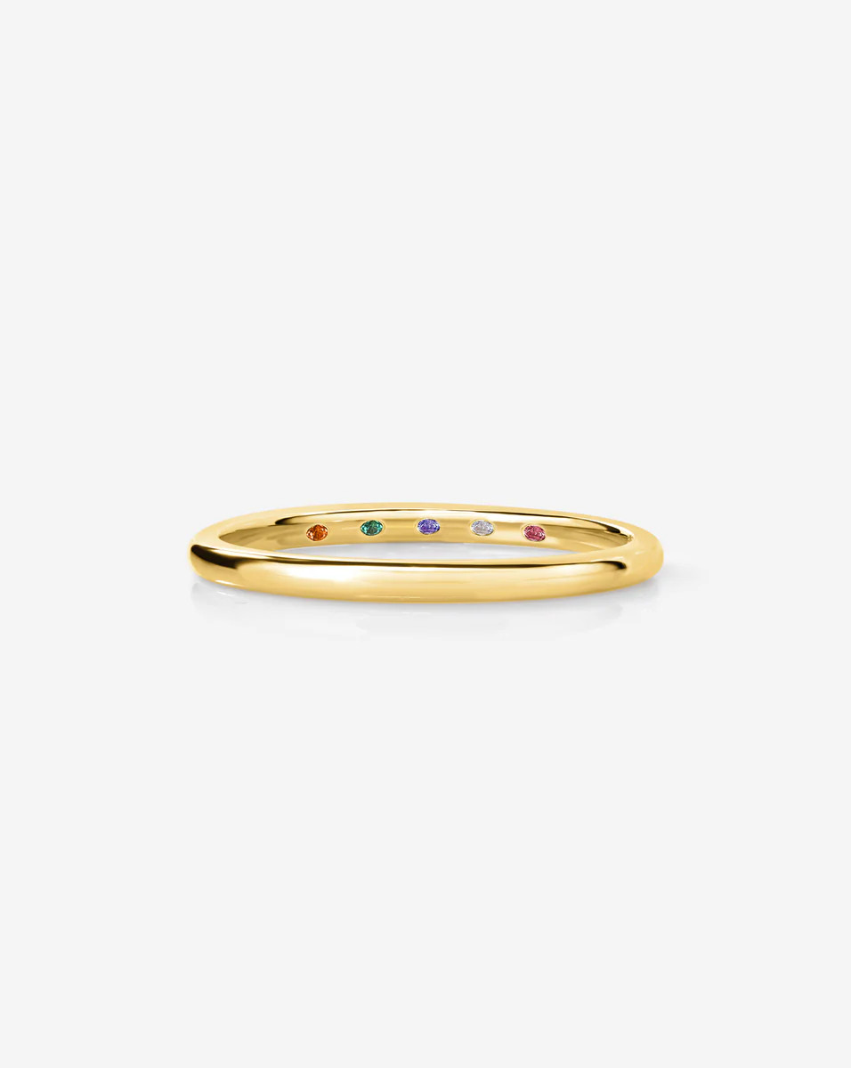 Whisper Thin Band with Birthstone | Ring Concierge