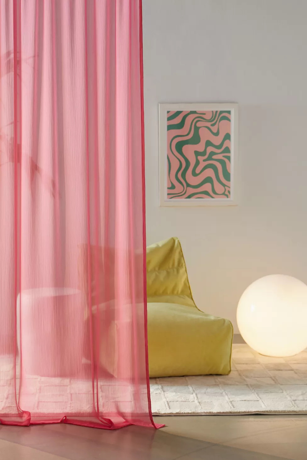 Chiffon Sheer Curtain Window Panel | Urban Outfitters (US and RoW)