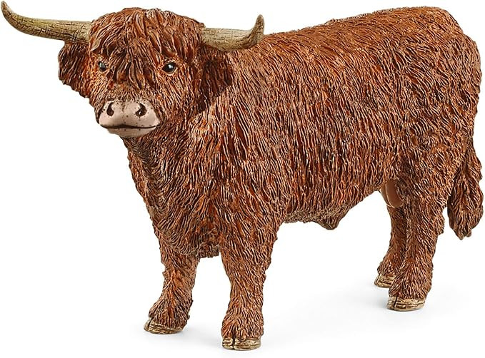 Schleich Farm World Realistic Highland Bull Cow Animal Figurine - Highly Detailed and Durable Far... | Amazon (US)
