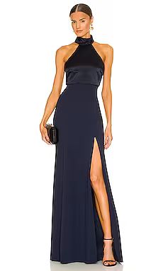 Cinq a Sept Alexandra Gown in Navy from Revolve.com | Revolve Clothing (Global)