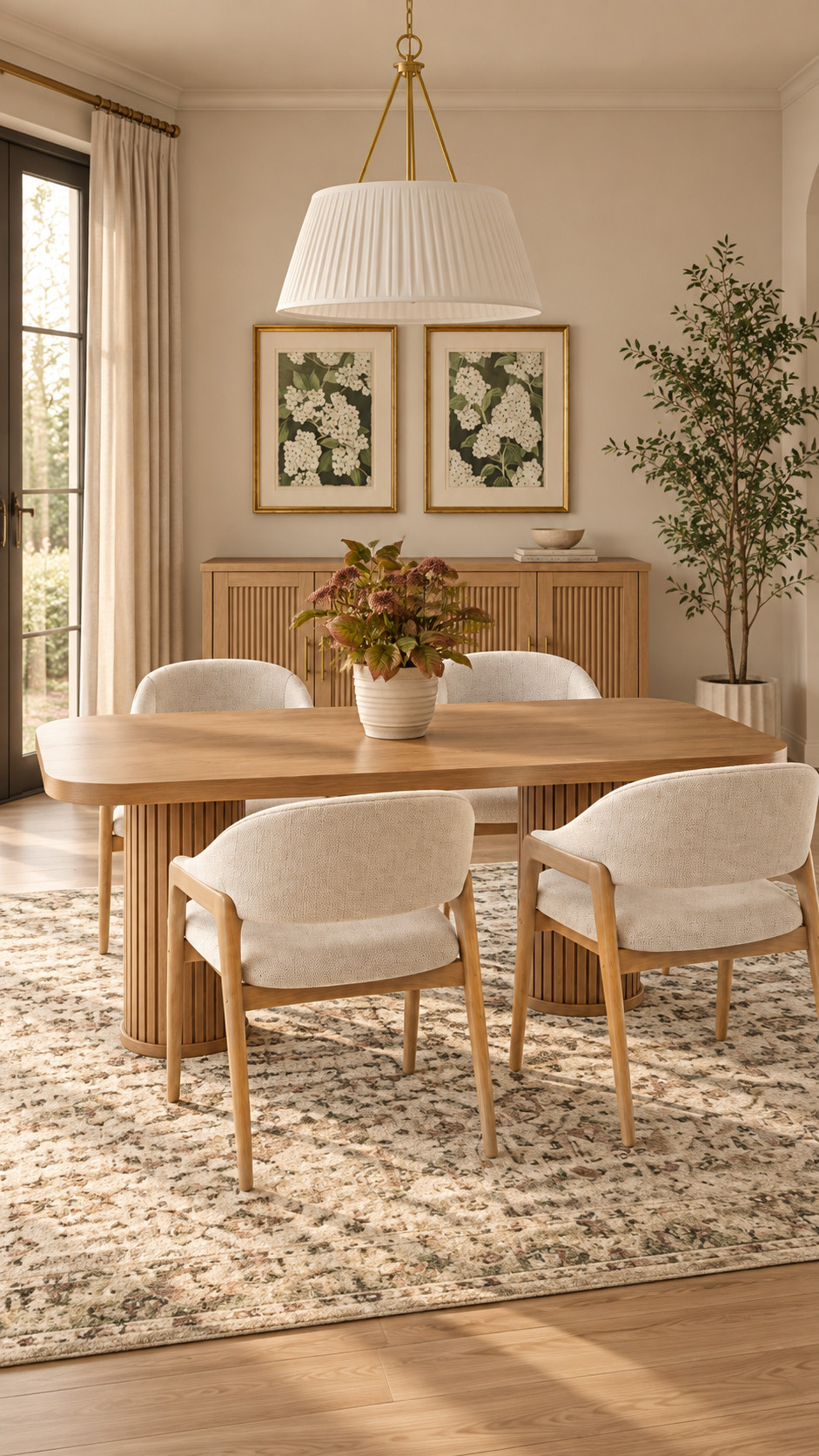 Target dining room finds that look far more expensive than they are. 🤎

This dining room pairs a warm wood table, upholstered dining chairs, fluted sideboard, vintage style rug, and pleated chandelier for a polished designer look using Target pieces.


#TargetFinds #TargetHome #DiningRoomDesign #DiningRoomDecor #DiningRoomFurniture #AffordableHomeDecor 

 #LTKHome