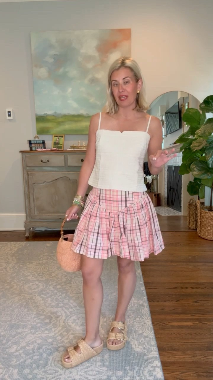 The cutest set to keep us cool all summer long! Top - xs Skirt - xxs (size down) Sandals -38.5 (size 1/2 up) *Use Catherine20 at A+B

#LTKootd #LTKSeasonal #LTKOver40