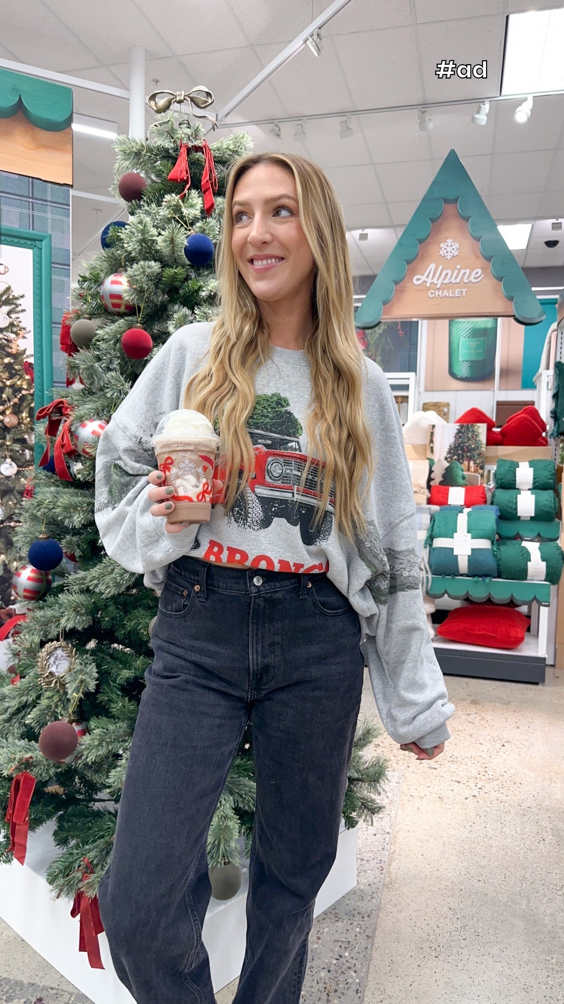 #ad Tried the new Target exclusive Frozen Peppermint Hot Chocolate from Starbucks - such a good sweet treat for a Target holiday trip!🍫 @target @starbucks 

 #ad #StarbucksCreator #targetpartner #Target 

#LTKfoodie #LTKHoliday #LTKSeasonal