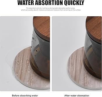 6Pcs Drink Coasters with Holder, Marble Style Ceramic Drink Coaster, Absorbent Coasters Set Suita... | Amazon (US)