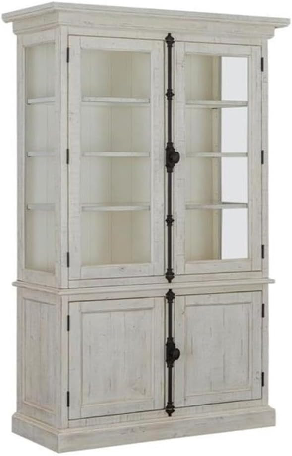 Bronwyn Wooden China Cabinet in White | Amazon (US)