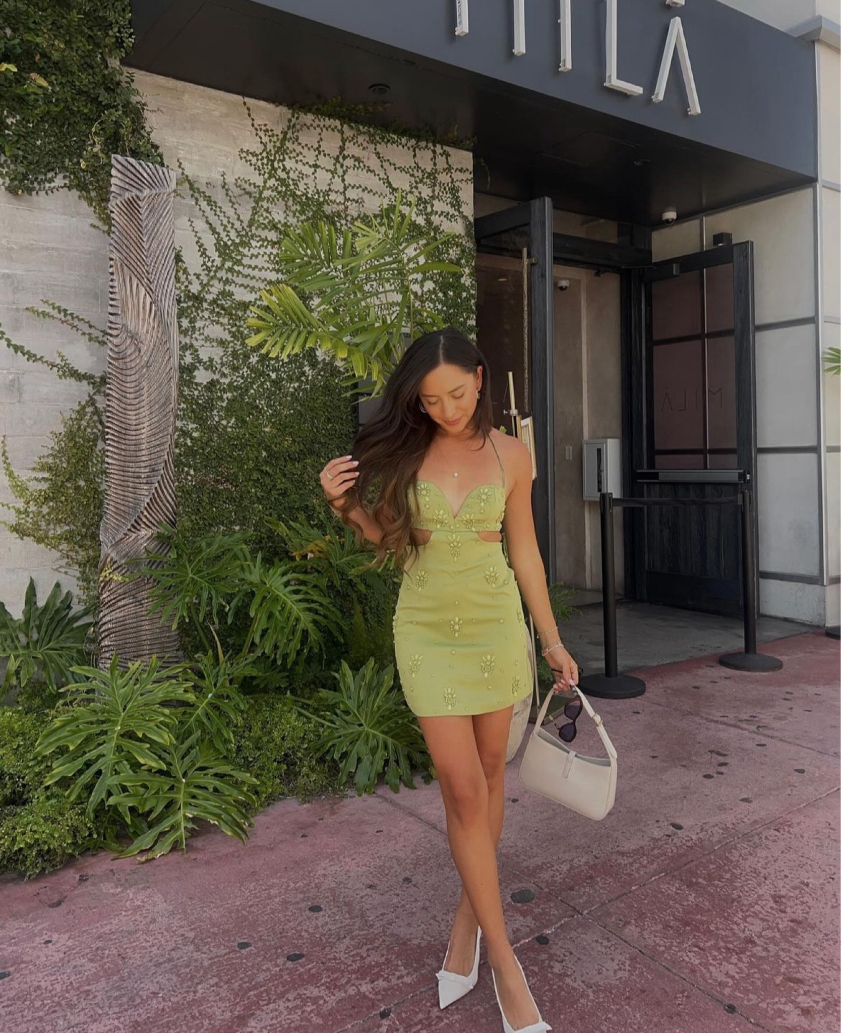 green dress white heels Midi Dress White Dress With Green Heels Dresses Under $50 Women's  Affordable Dresses Shop Inexpensive Dresses