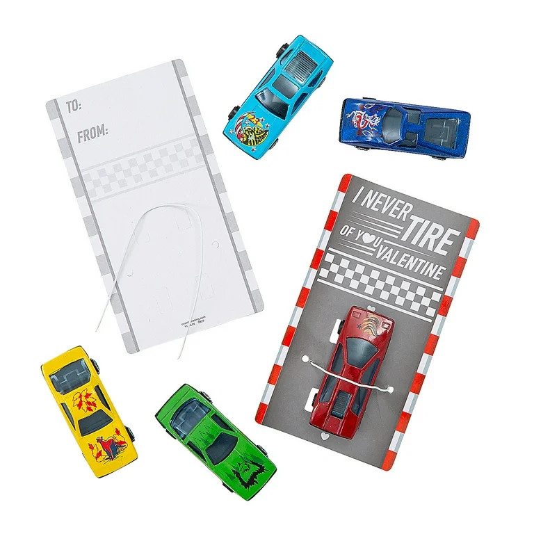 Fun Express Mini Race Car Valentine Exchanges with Card for 30 | Walmart (US)