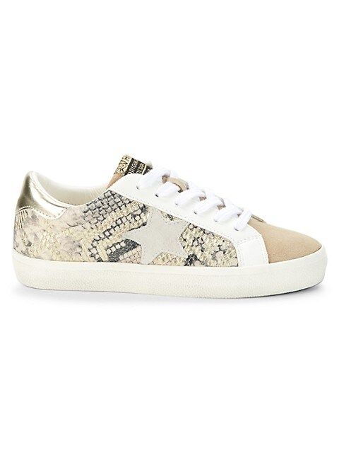 Snake-Embossed Leather Sneakers | Saks Fifth Avenue OFF 5TH