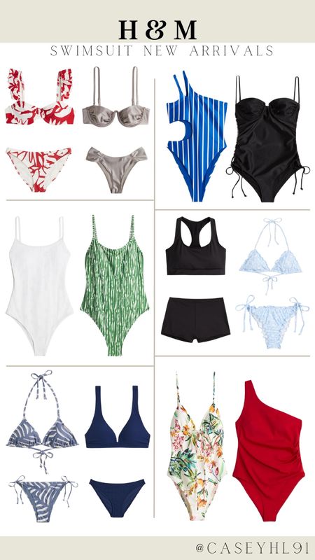 New swimsuit arrivals at H & M! Loving the patterns and styles of this swimwear! Grab a cute suit for all your summer time water days! 

#LTKSeasonal #LTKswim #LTKstyletip