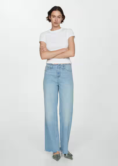 100% cotton T-shirt white - Woman - L - MANGO | MANGO (UK)