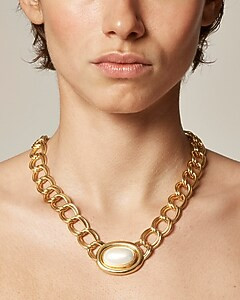 Layered chain pearl necklace | J. Crew US