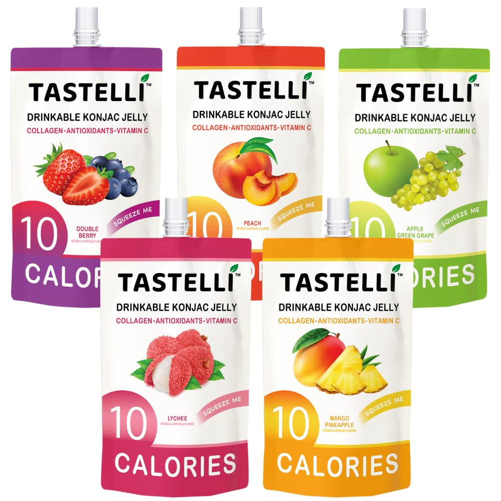 Tastelli Konjac Jelly Infused with Collagen + Vitamin C + Antioxidants / 10 Calories, Vegan, Zero... | Amazon (US)