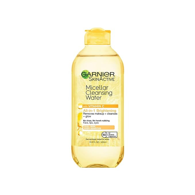Garnier Micellar Water with Vitamin C, Facial Cleanser & Makeup Remover, Brightening & Hydrating,... | Amazon (US)