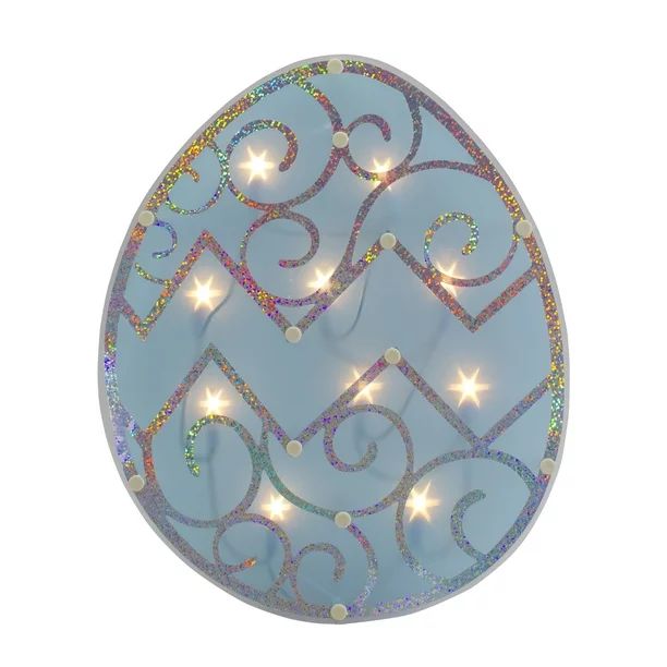 12" Lighted Blue Easter Egg Window Silhouette Decoration - Walmart.com | Walmart (US)
