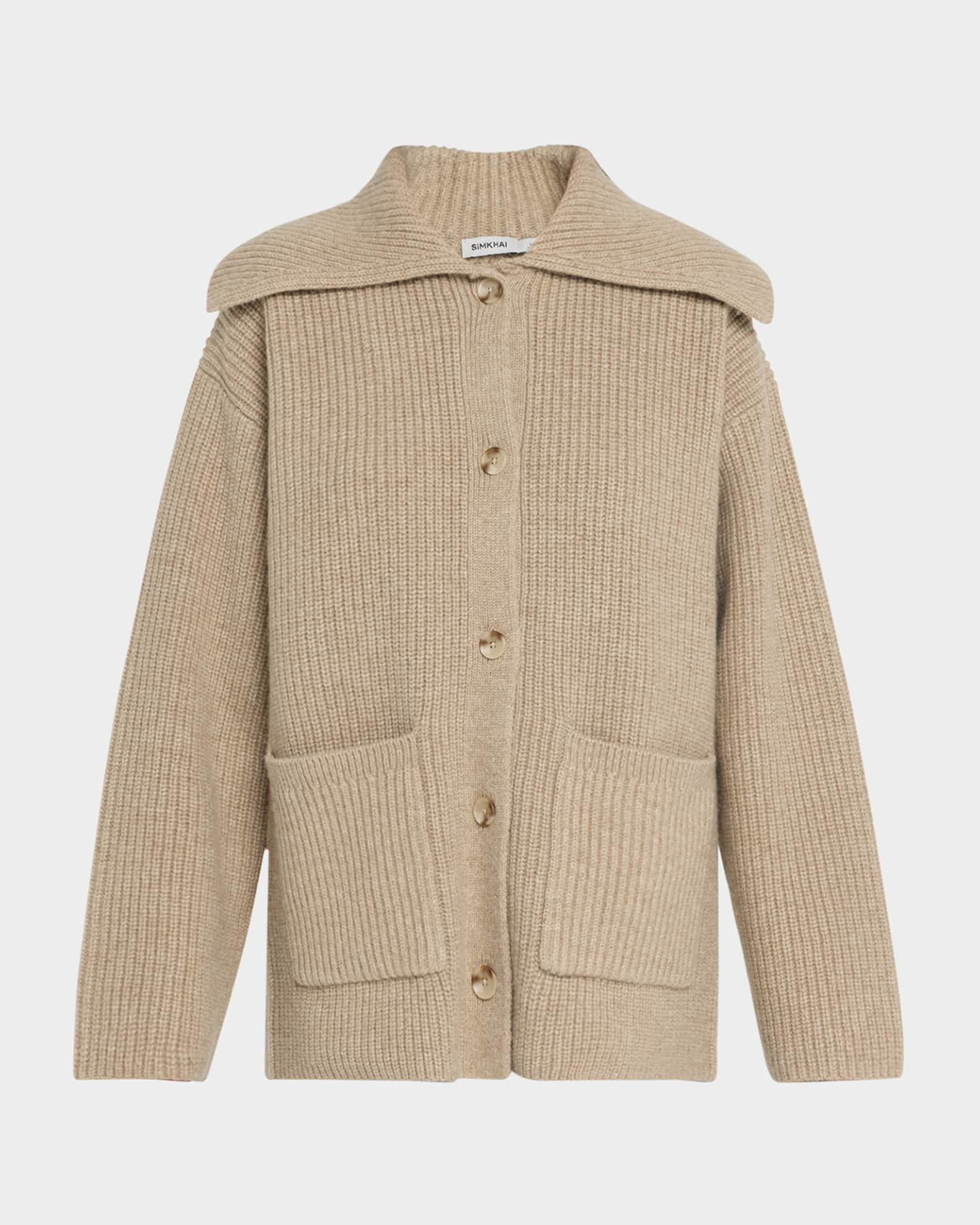 Hollie Collared Merino Wool Cardigan | Neiman Marcus