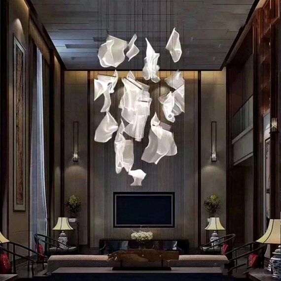Luxury Modern Chandelier Adjustable Silver Hanging Light - Etsy | Etsy (US)
