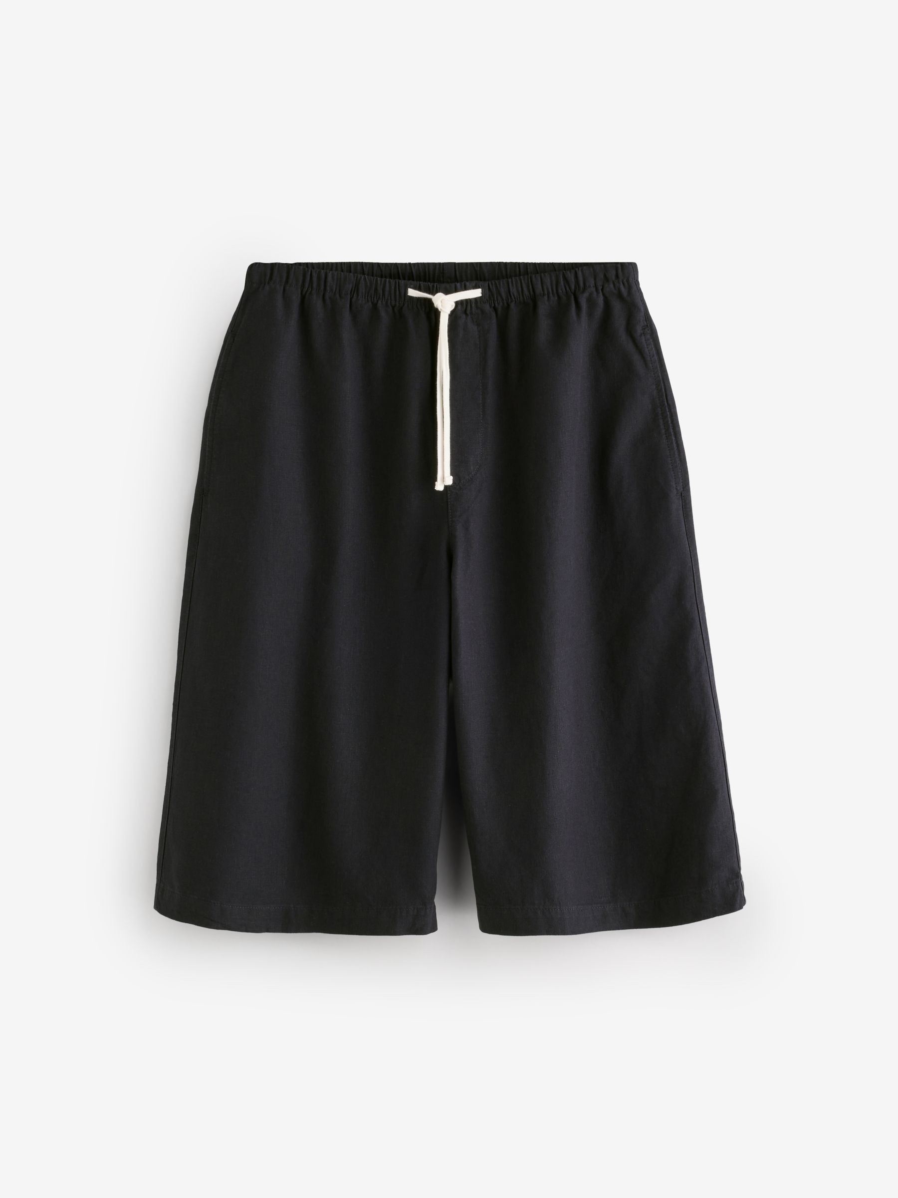 Black Linen Blend Relaxed Crop Culotte Trousers | Gap | GAP UK
