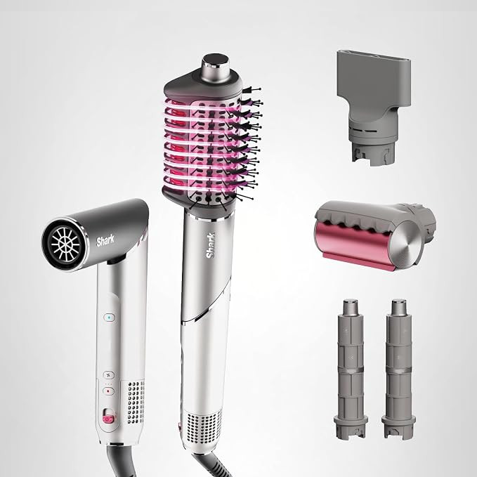Shark FlexFusion Hair Dryer with Fusion Hair Brush, Ceramic Air Styler with Auto-Wrap Hair Curler... | Amazon (US)