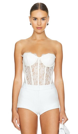 Otto Bodysuit in White | Revolve Clothing (Global)