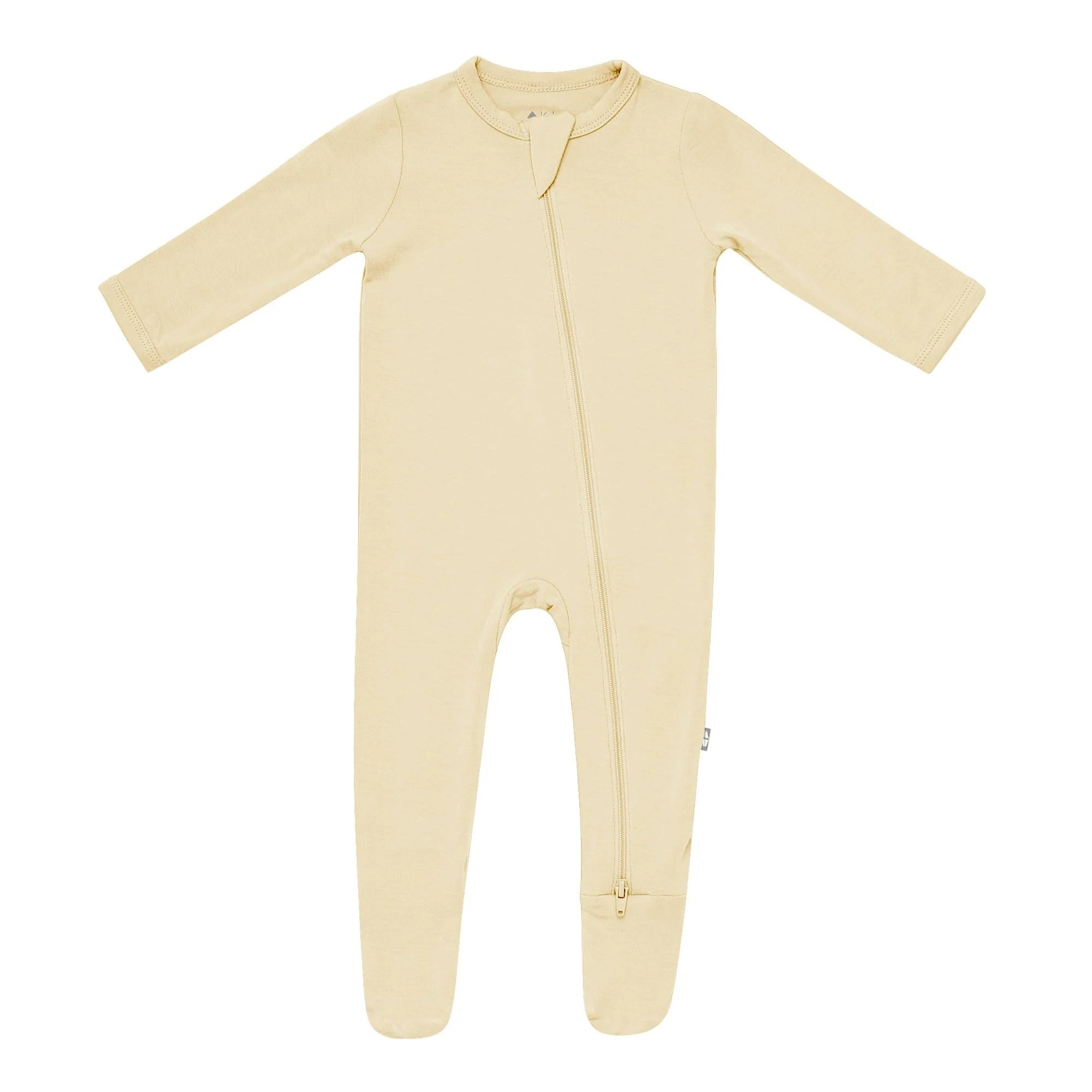 Zippered Footie in Wheat | Kyte BABY