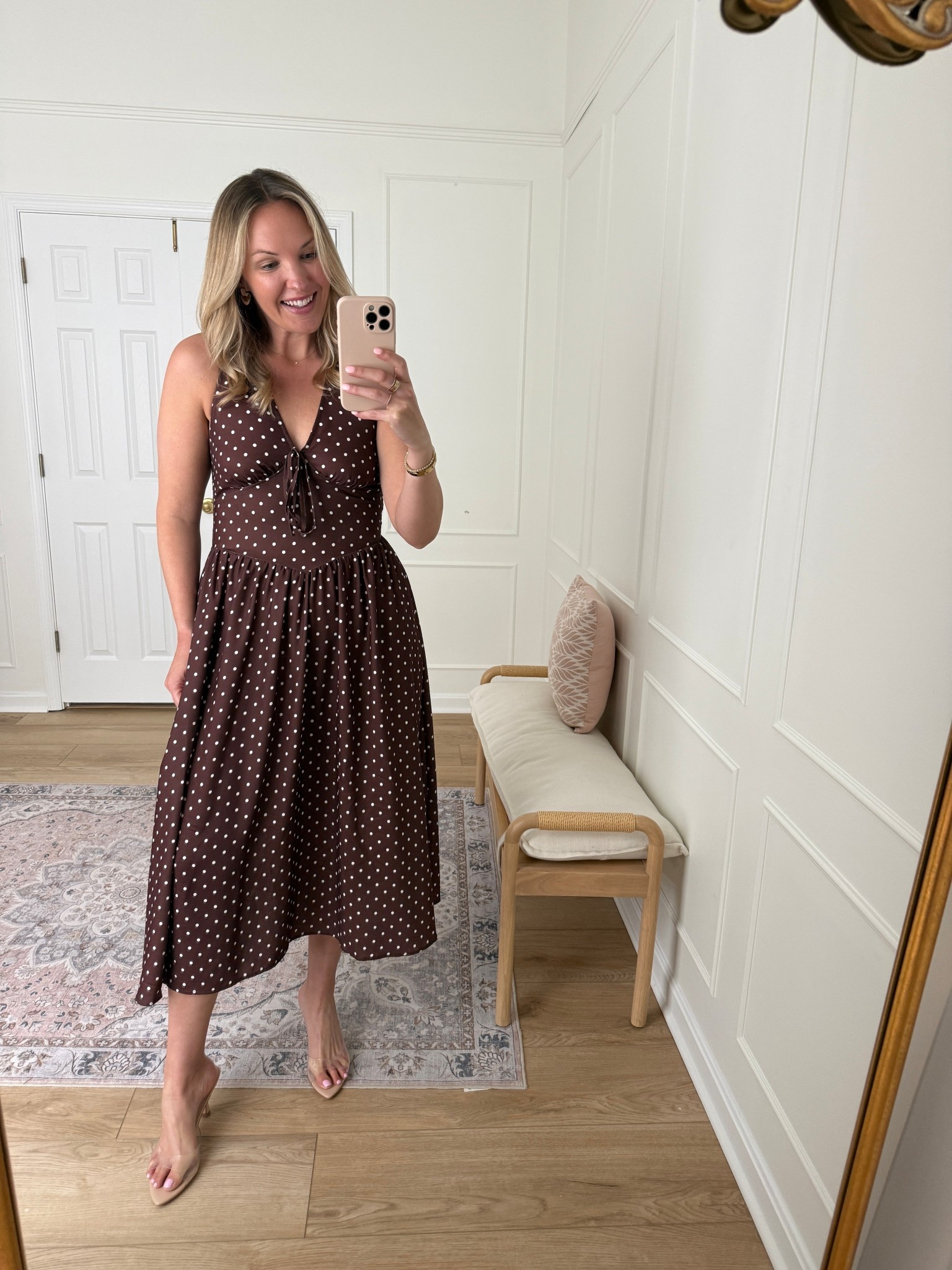 Love the fit of this dress! Wearing a med - summer outfit - date night outfit 