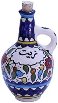 Hebron Arts Ceramic Decanter with Cork Stopper | Olive Oil and Vinegar Cruet | Palestinian Cerami... | Amazon (US)