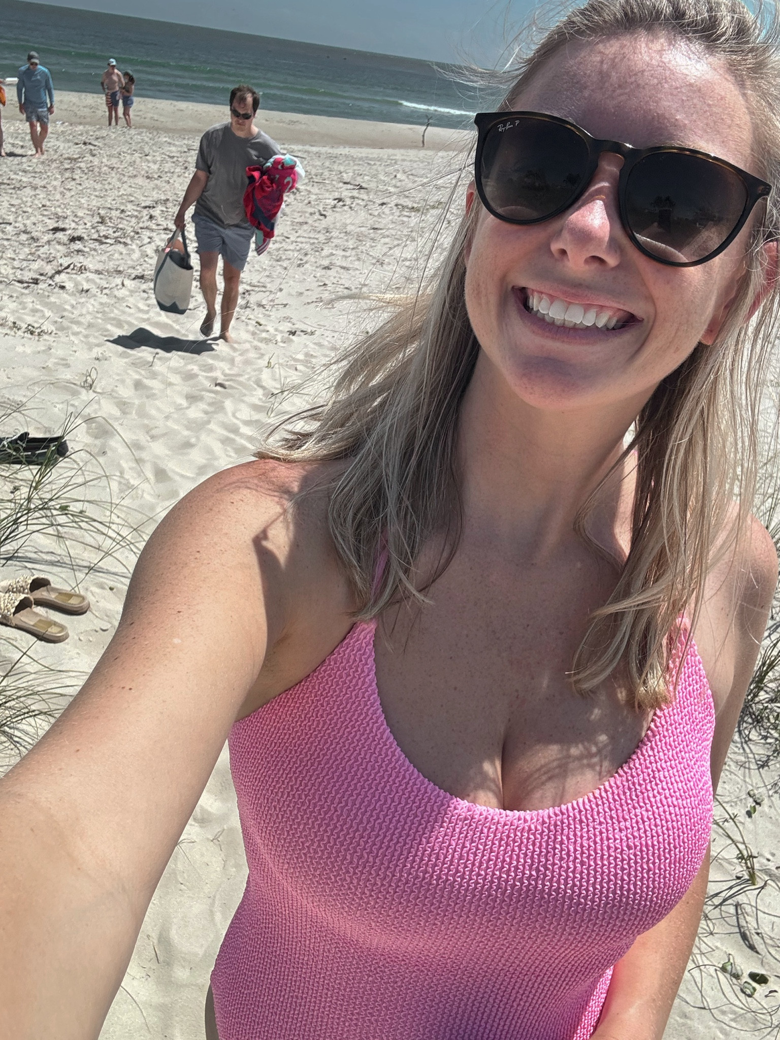 This show me your mumu pink scrunch one piece is SO flattering! Size medium 

swim outfit, one piece swim suit, vacation outfit, summer outfit 

#LTKstyletip #LTKswim #LTKtravel