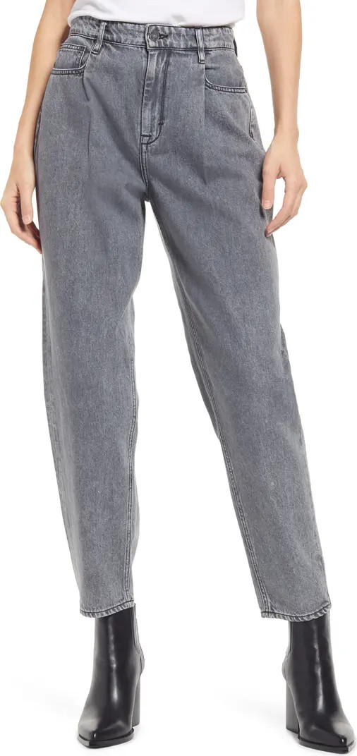 HIDDEN JEANS Pleated High Waist Tapered Mom Jeans | Nordstrom | Nordstrom