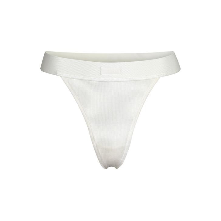 COTTON RIB THONG | SKIMS (US)