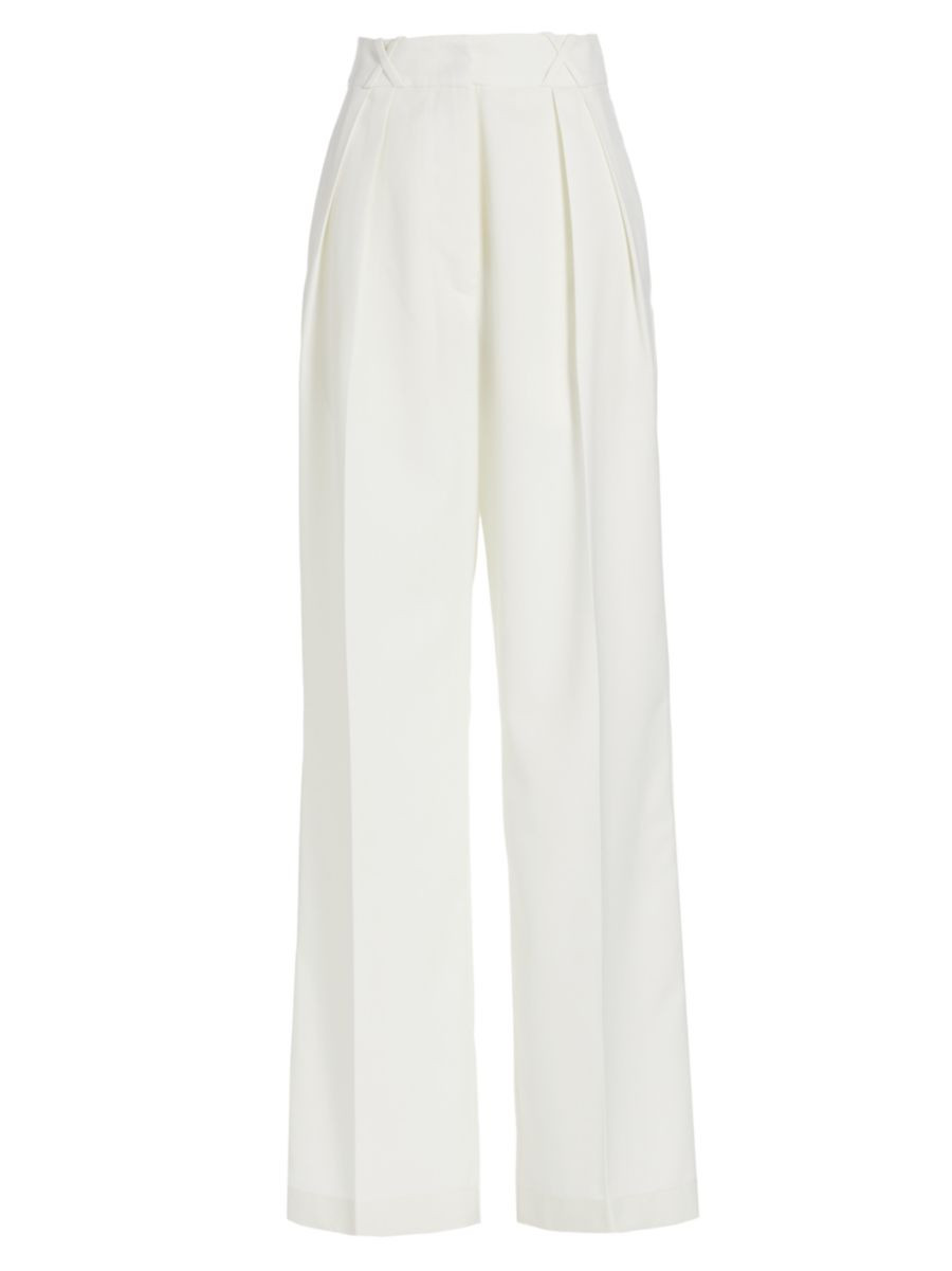 Róhe Wide-Leg Tailored Trousers | Saks Fifth Avenue | Saks Fifth Avenue