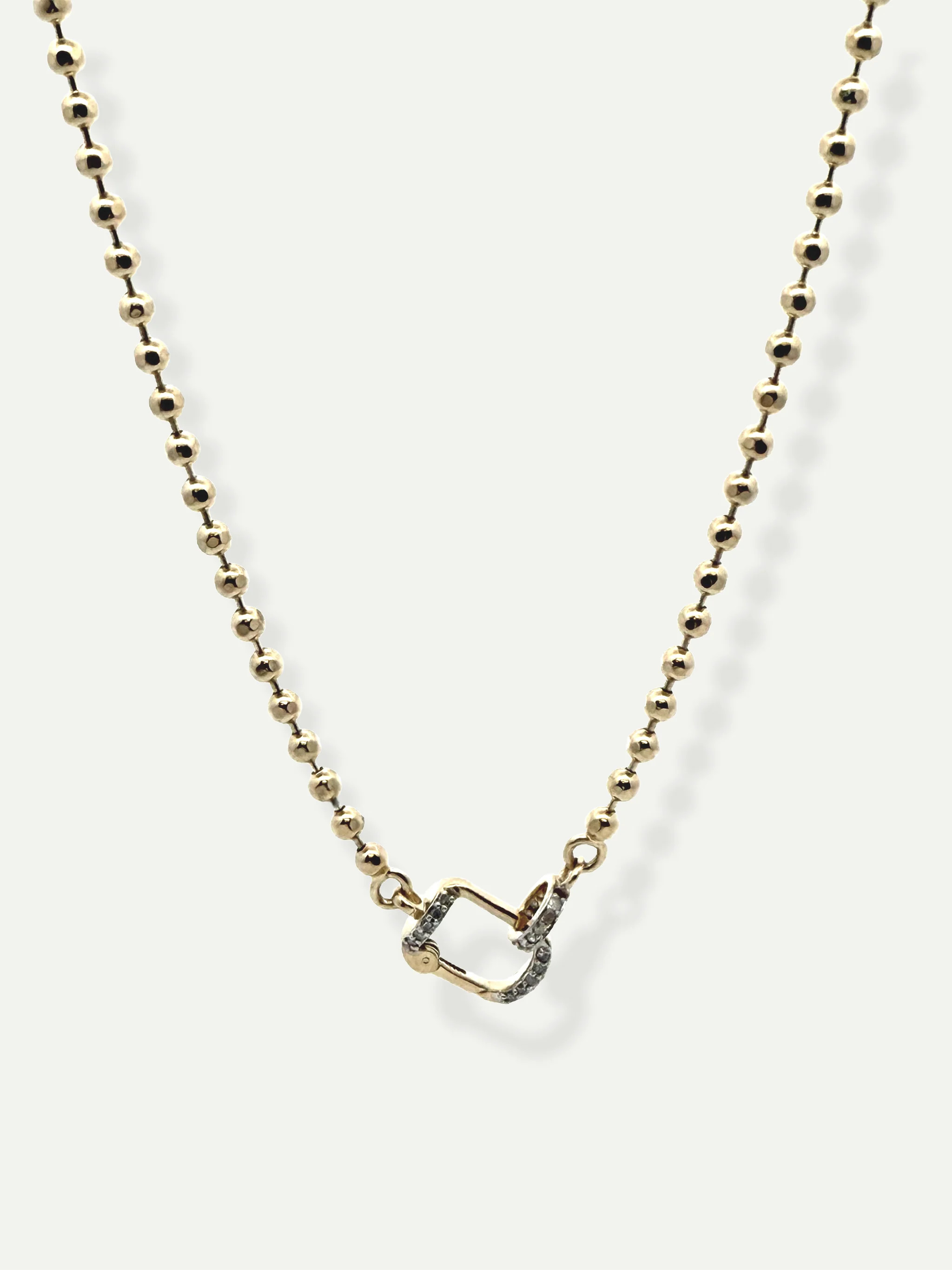 The Woods Fine Jewelry Sparkly Gold Ball-Chain with Pavé Diamond Clasp - Shop | Shop.com