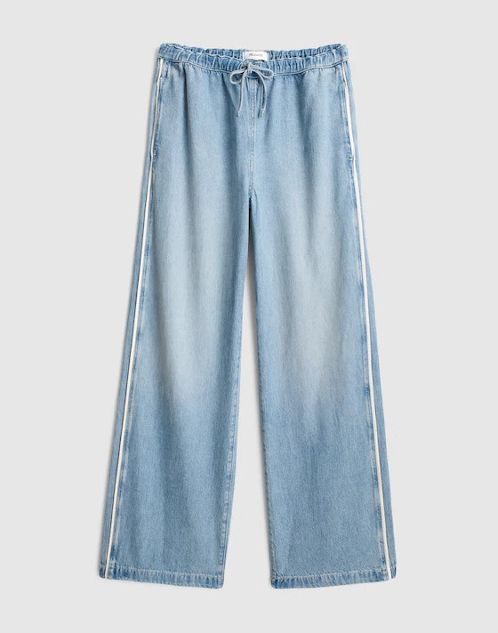 Pull-On Track Pants in Airy Denim | Madewell