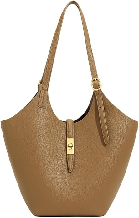 Soft Vegan Leather Bucket Tote Bags for Women Large Shoulder Crossbody Purse Working Handbags Lad... | Amazon (US)