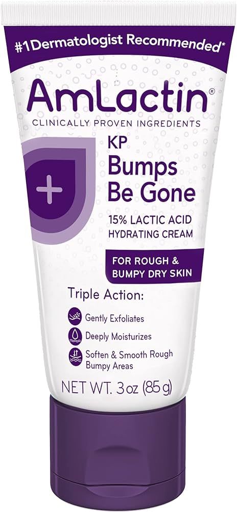 AmLactin KP Bumps Be Gone Hydrating Cream, Moisturizing Cream For Rough and Bumpy Dry Skin, 3 Oz ... | Amazon (US)