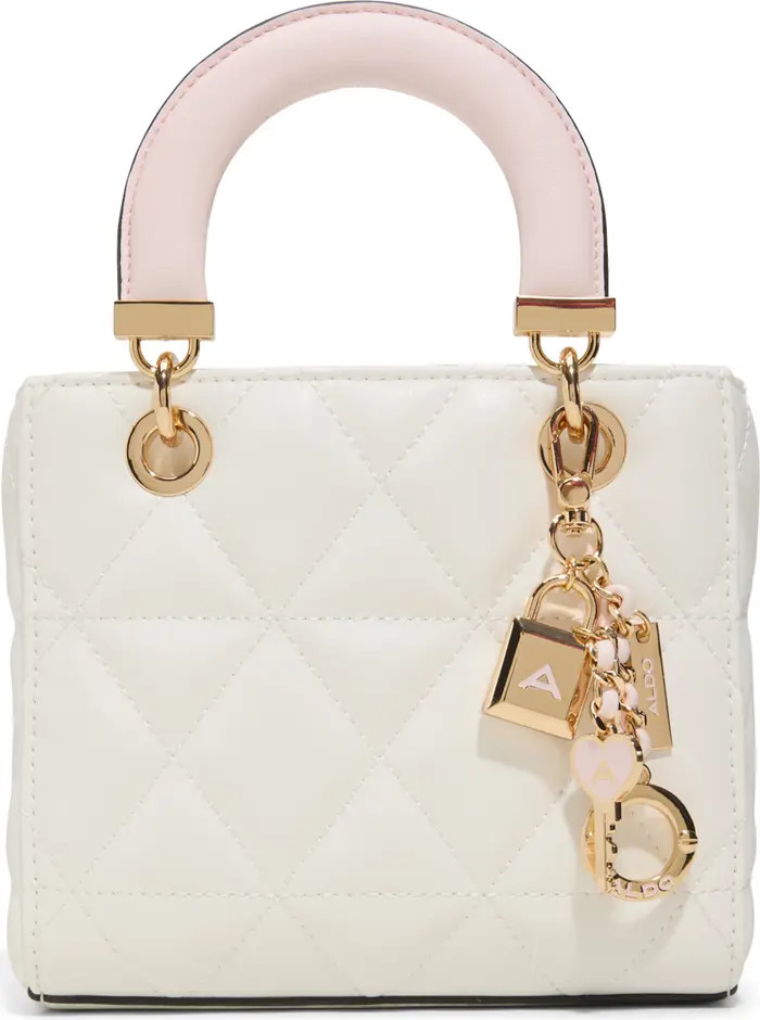 Florensee Quilted Faux Leather Top Handle Bag | Nordstrom