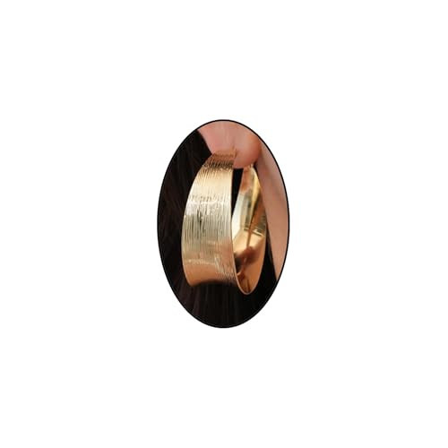 Chunky Gold Wide Band Hoop Earrings for Women, Thick Big Circle Round Statement Dangle Earrings Vintage Silver Large 70s 80s Drop Ear Jewelry Gifts (Gold) | Amazon (US)