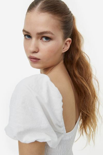 Gesmoktes Baumwollkleid | H&M (DE, AT, CH, NL, FI)