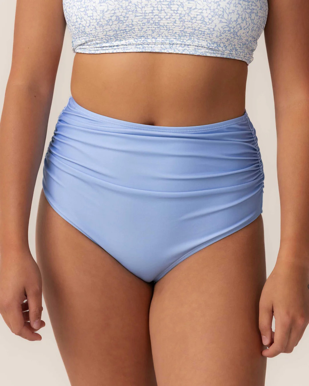 Celeste Ruched High Rise Bottom | Nani Swimwear