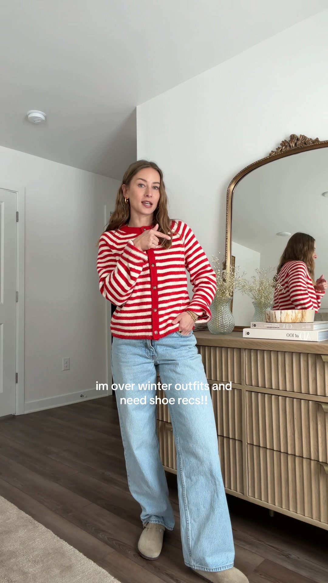 2/18/26 Easy winter-to-spring transition outfit 🤍 I’m linking my Abercrombie striped sweater (wearing a size medium for a slightly relaxed fit) and my Abercrombie loose jeans (size 25 regular), plus my Boston Birkenstock clogs to keep it casual and comfortable. This is one of those effortless in-between season looks that works for coffee runs, errands, or slow weekend mornings — cozy, but lighter and ready for spring.

#LTKootd #LTKSeasonal #LTKgrwm
