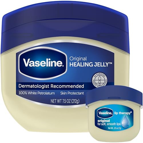 Vaseline Original Healing Jelly, Skin Protectant with 100% White Petrolatum + Lip Therapy for Soft, Smooth Lips | Amazon (US)