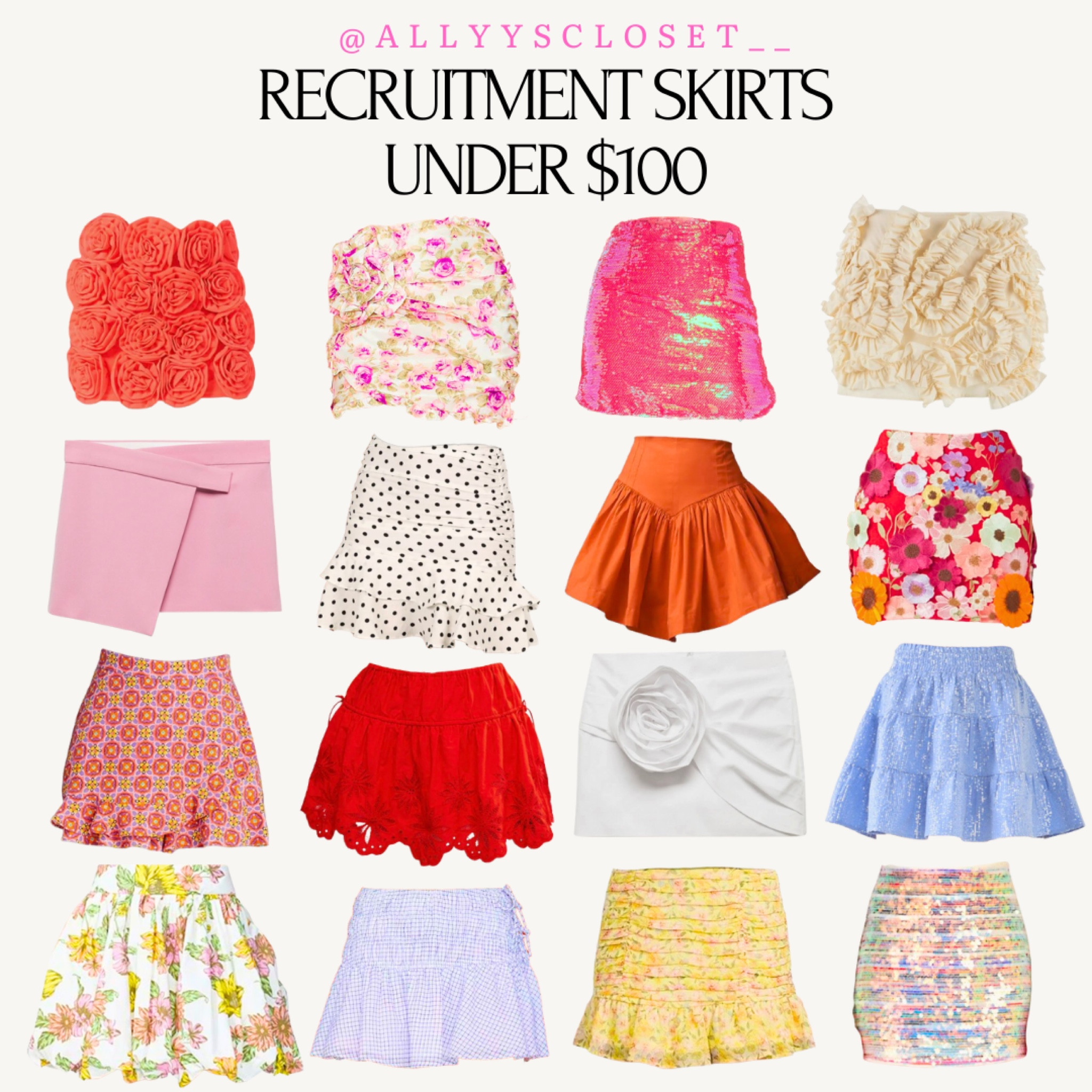 More recruitment week ideas under $100!!😍

*Disclaimer: many of these items are currently marked down from full price, so some pieces may not match the price listed in graphic by time of access :) 